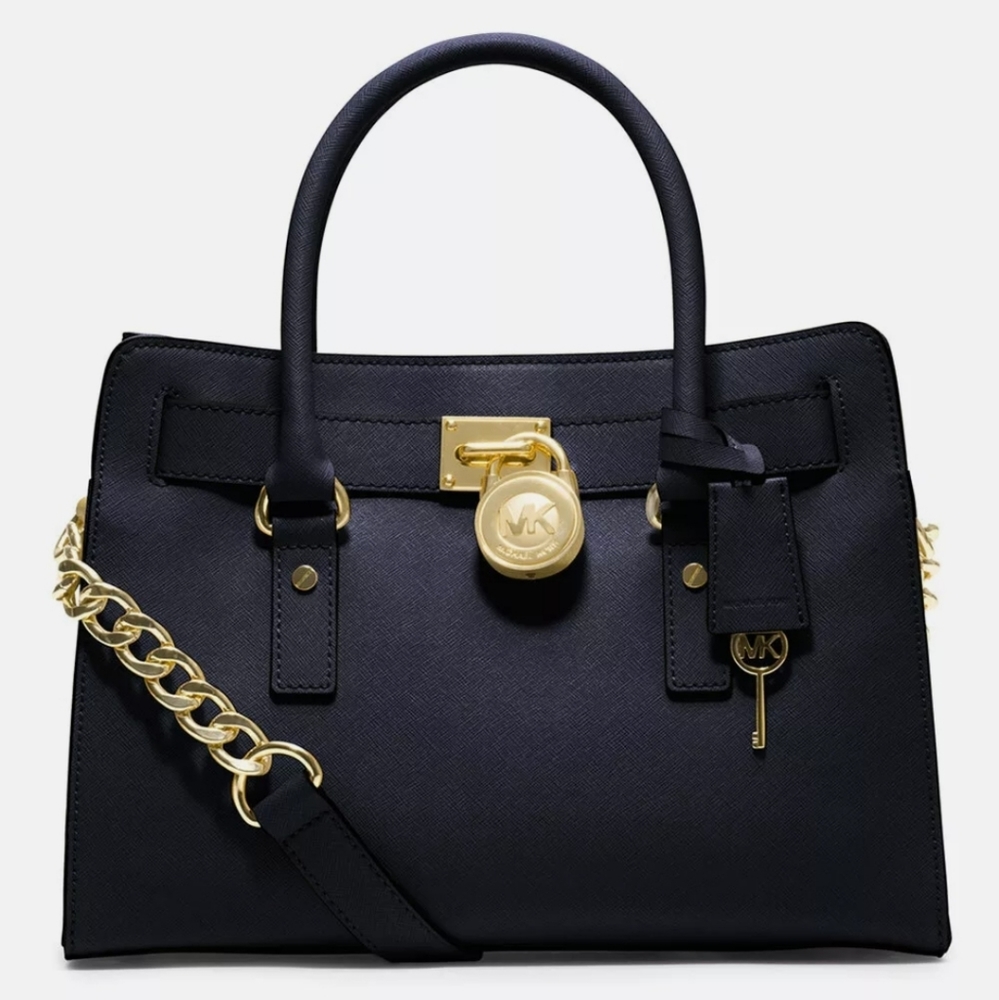 Michael Kors Hamilton Satchel Navy Blue